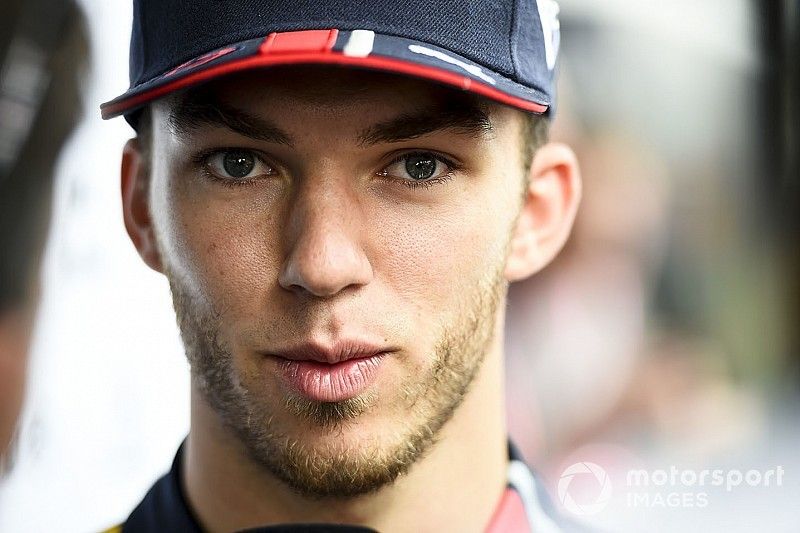 Pierre Gasly, Red Bull Racing speaks to the media