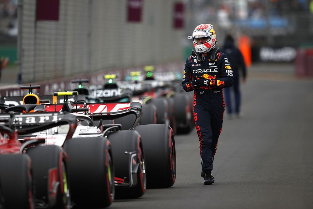 Pole man Max Verstappen, Red Bull Racing, in Parc Ferme