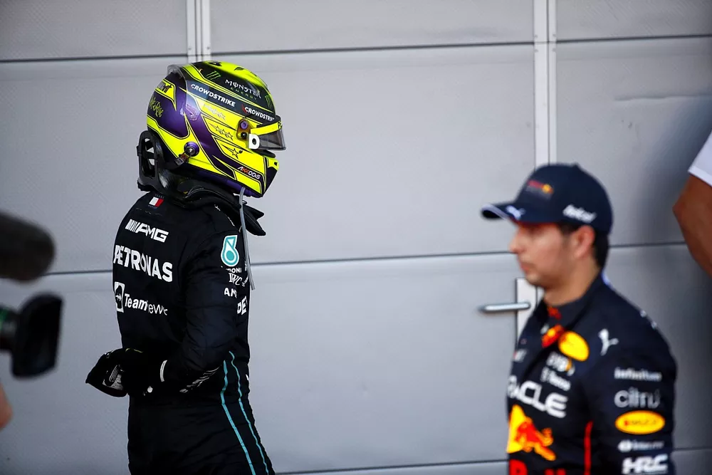 Lewis Hamilton, Mercedes-AMG, en Parc Ferme
