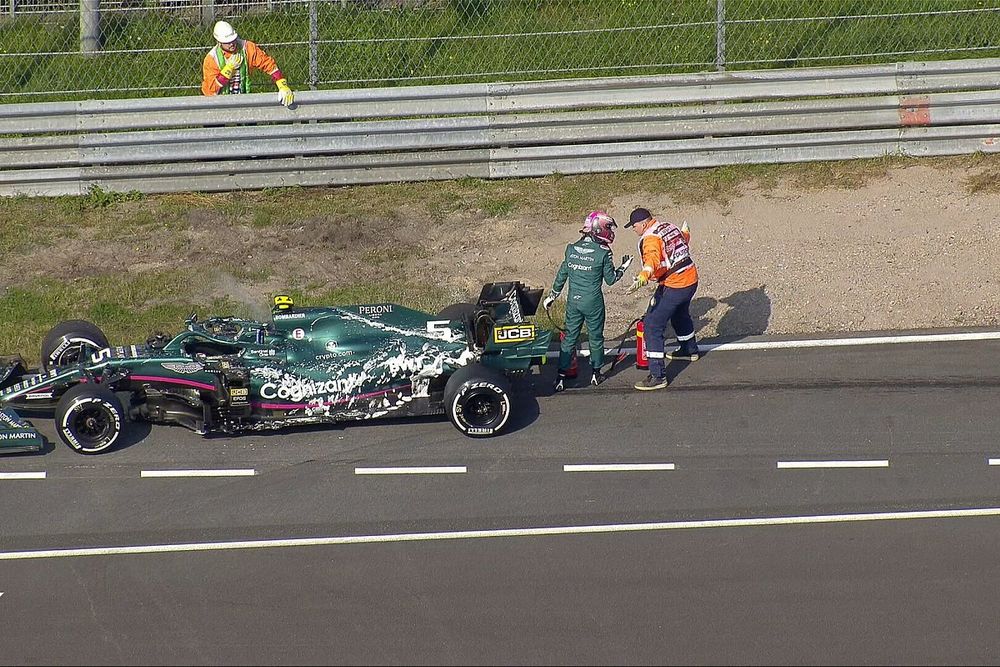 Vídeo: el caos de la avería de Vettel en Zandvoort en la FP1