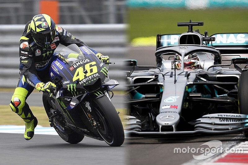 Valentino Rossi y Lewis Hamilton intercambiarán sus máquinas