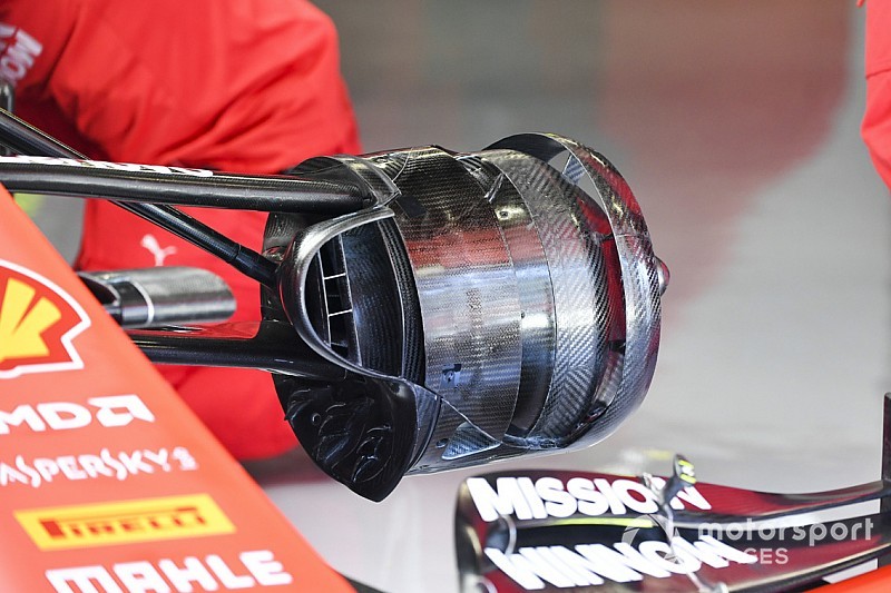 Ferrari: i cestelli dei freni sono più aperti per favorire il warm up delle gomme