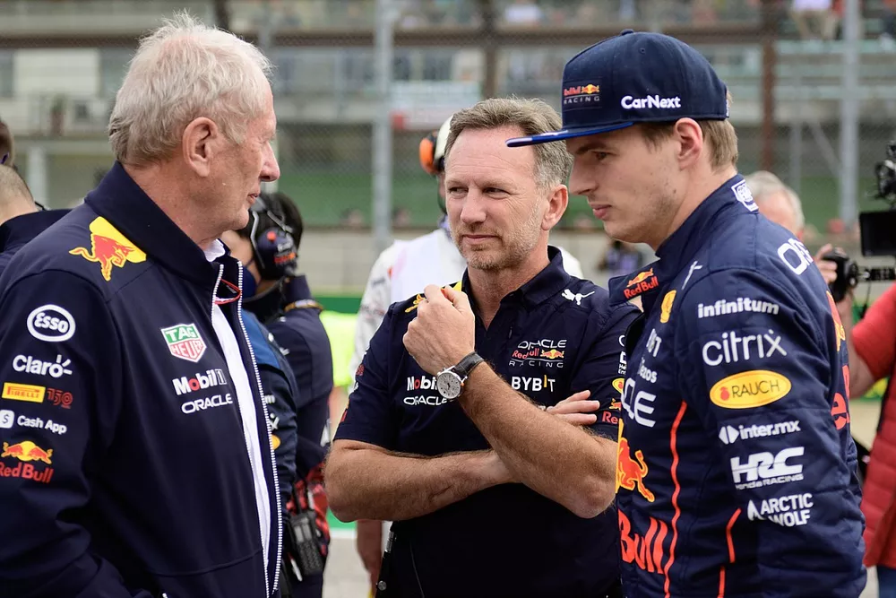 Helmut Marko, Christian Horner,Max Verstappen, Red Bull Racing