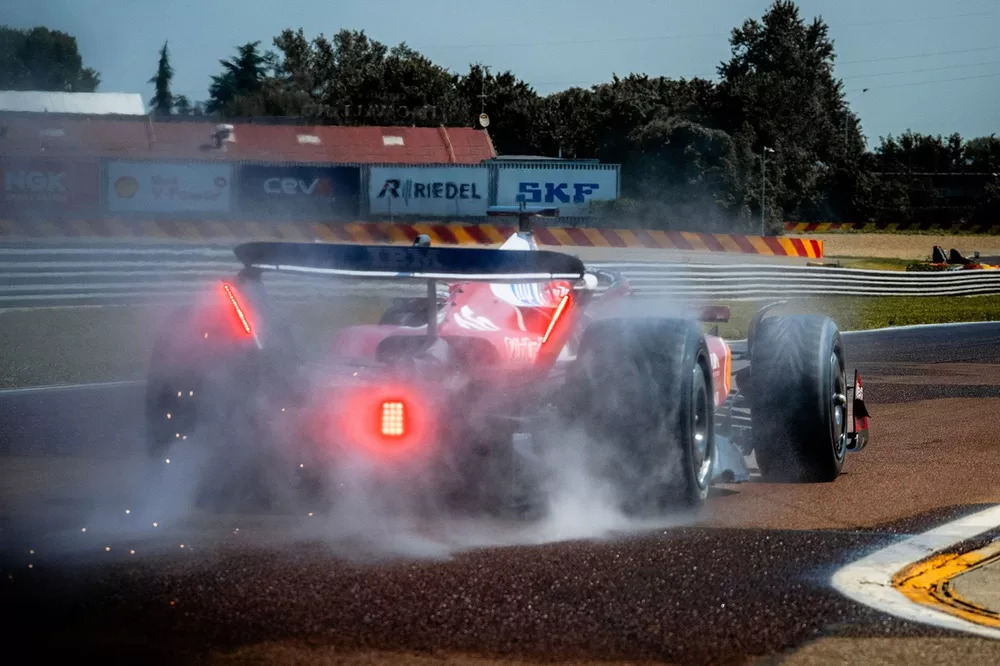 La Ferrari SF-25 lors d'essais priv&eacute;s &agrave; Fiorano