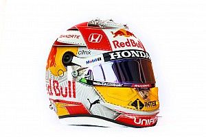 Sergio Pérez presenta un casco especial para las carreras en Austria