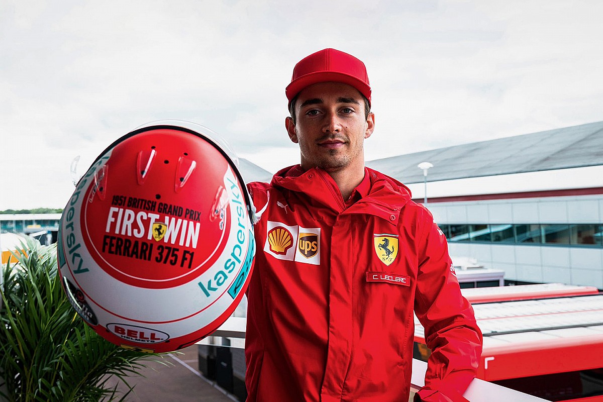 Leclerc, Ferrari'nin ilk zaferi onuruna Silverstone'da özel bir kaskla yarışacak