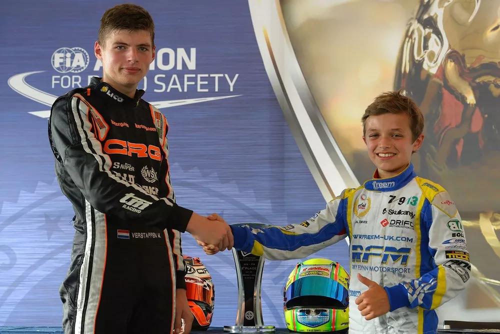 Lando Norris, Europees kampioen 2013 met Max Verstappen