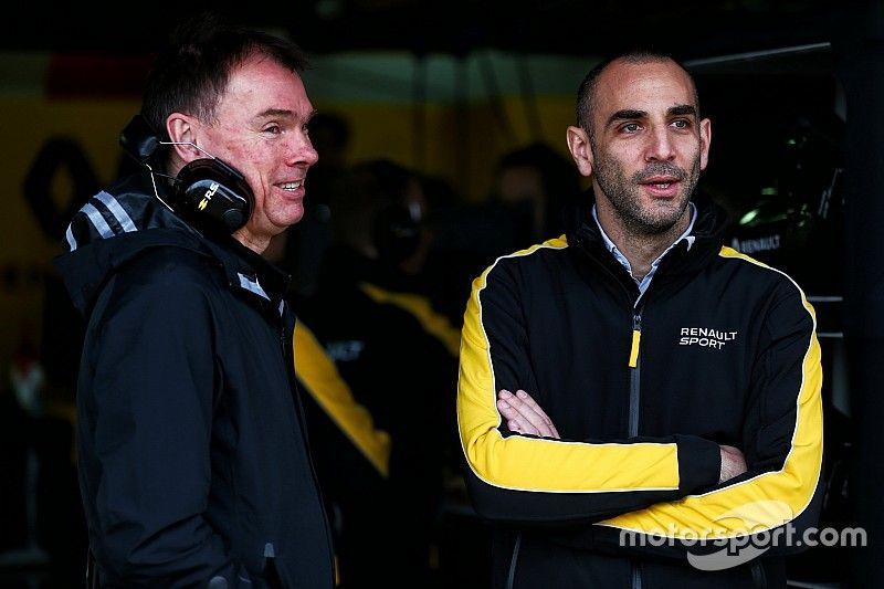 (L to R): Alan Permane, Renault Sport F1 Team RS17 Trackside Operations Director with Cyril Abitebou