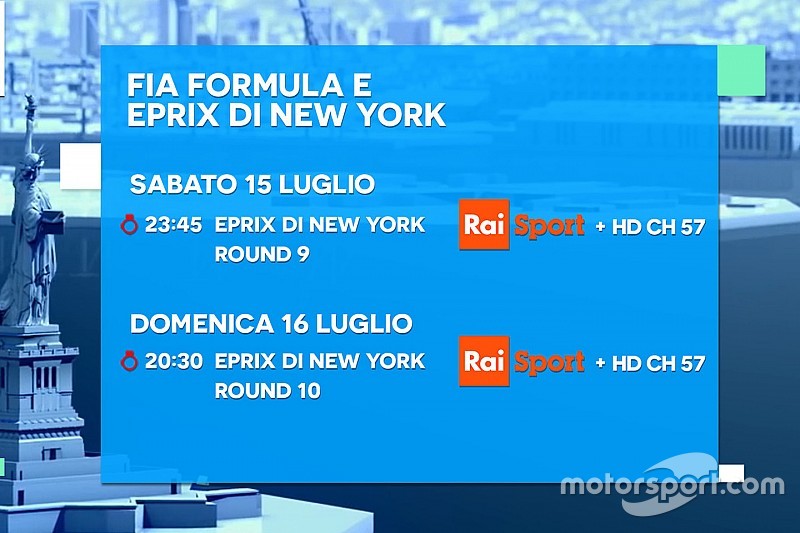 Ecco la programmazione TV del doppio ePrix di New York