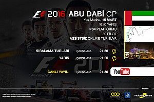 F1 2016 online turnuva: Abu Dabi GP - Canlı Yayın