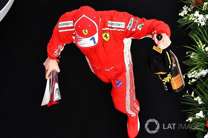 Kimi Raikkonen, Ferrari op het podium