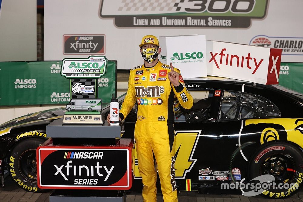 Race winner Kyle Busch, Joe Gibbs Racing Toyota App State Class of 2020