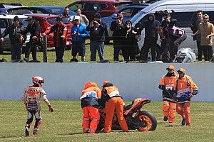 Márquez: “Iba como un palo sobre la moto y la caída no me gustó nada”