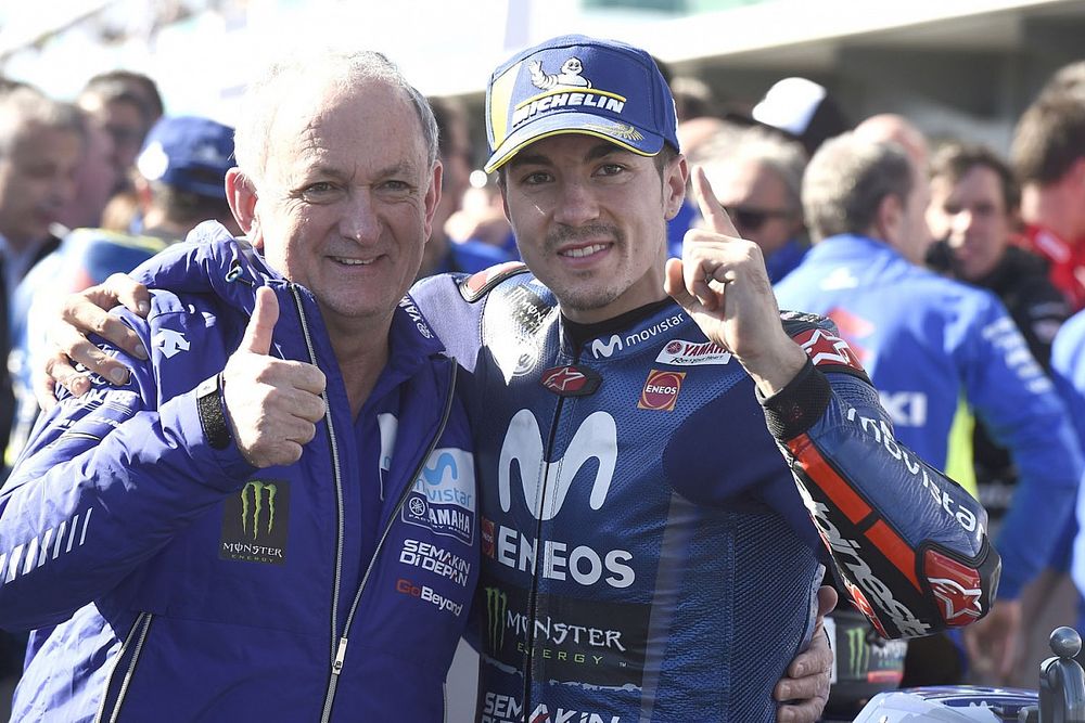 Racewinnaar Maverick Viñales, Yamaha Factory Racing, Ramon Forcada, Yamaha Factory Racing