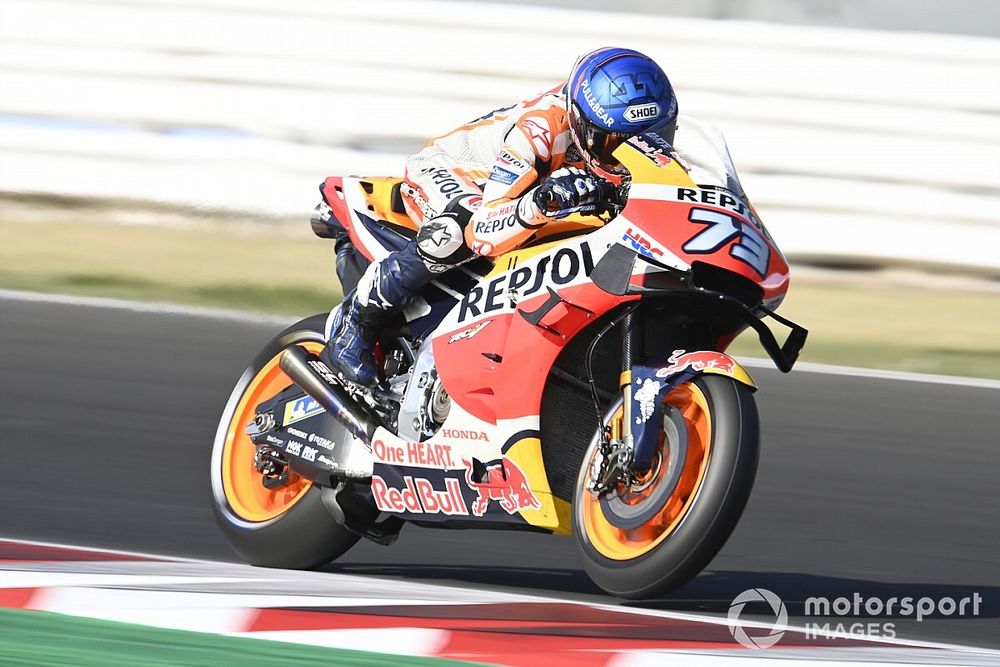 Marquez voor Yamaha-trio in warm-up GP Emilia-Romagna