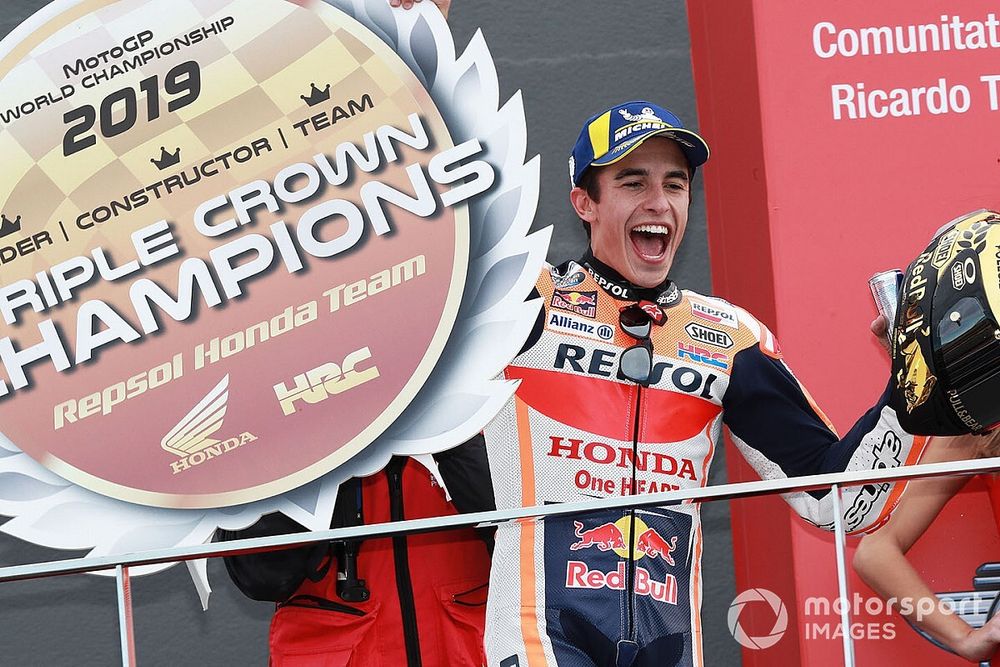 Podio: ganador de la carrera Marc Márquez, Repsol Honda Team