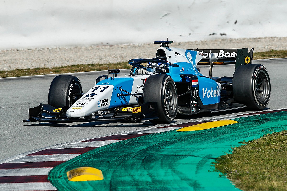 Verschoor tops times on second day of Barcelona F2 test