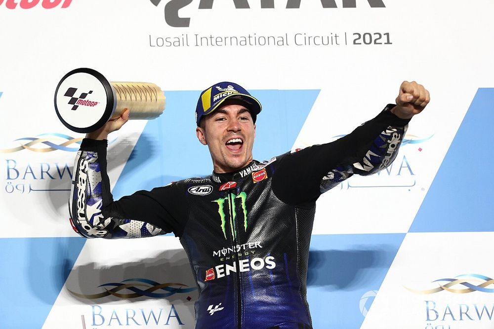 Il vincitore della gara Maverick Vinales, Yamaha Factory Racing