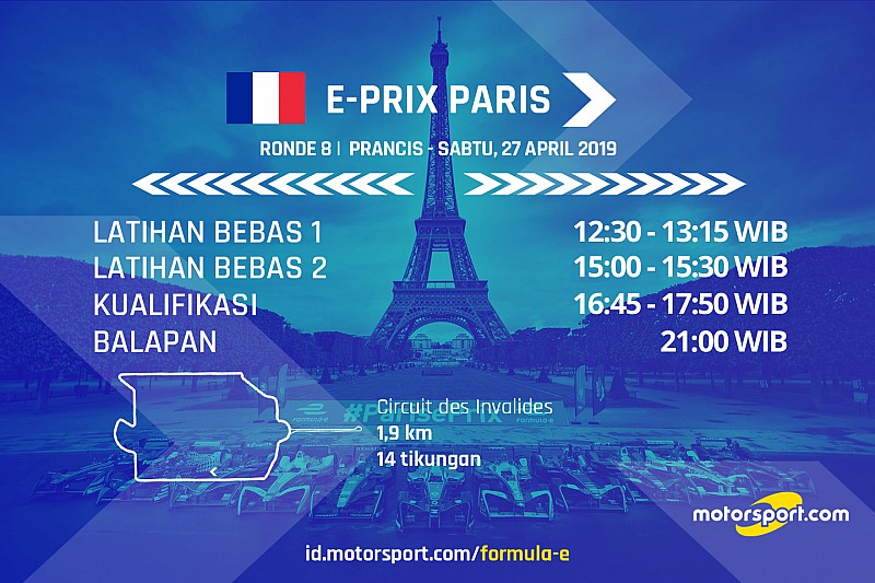 Jadwal Formula E E-Prix Paris