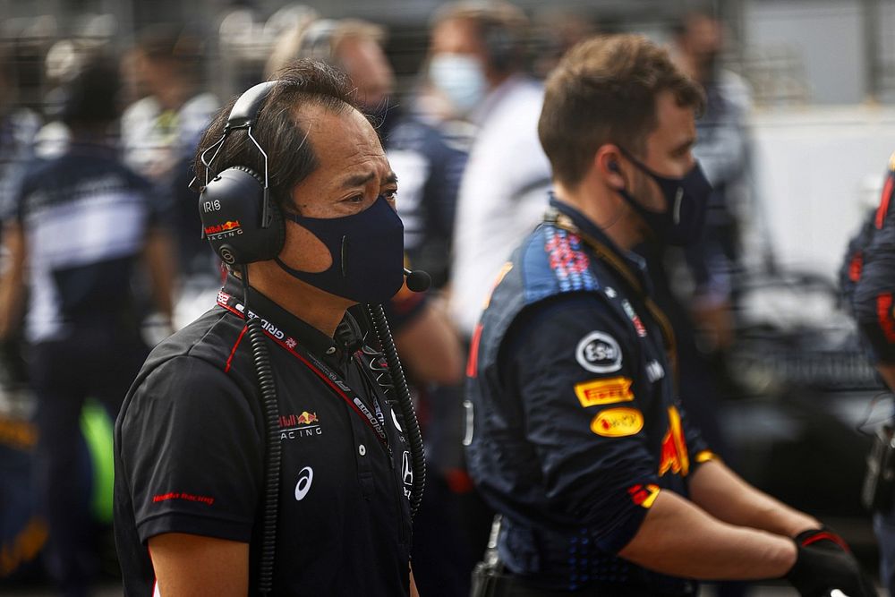 Toyoharu Tanabe, F1 technisch directeur Honda, op de grid