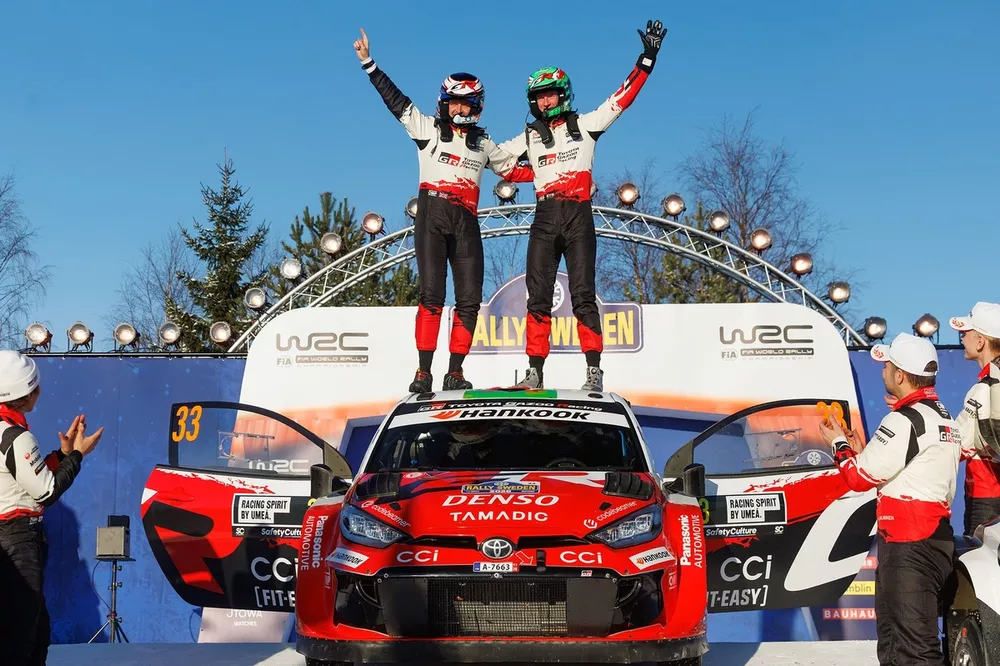 Winners Elfyn Evans, Scott Martin, Toyota Gazoo Racing WRT