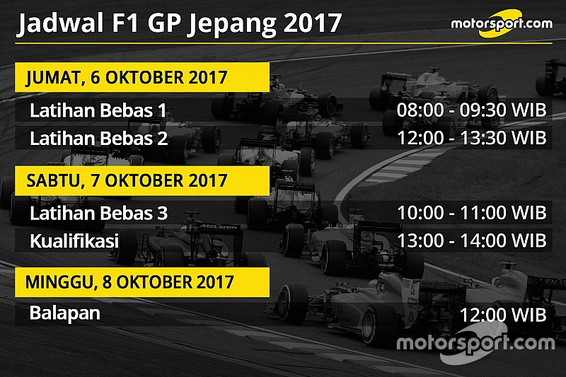 Jadwal lengkap F1 GP Jepang 2017