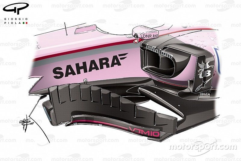 Force India VJM10: Windabweiser, GP Bahrain