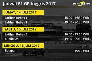 Jadwal lengkap F1 GP Inggris 2017