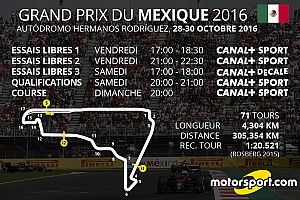 Le programme TV du Grand Prix du Mexique