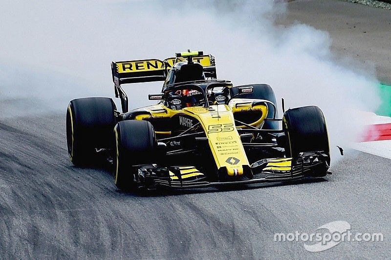 Carlos Sainz Jr., Renault Sport F1 Team R.S. 18 locks up