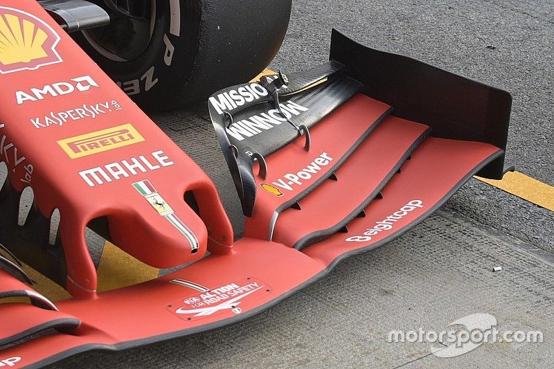 Ferrari front nose technical detail