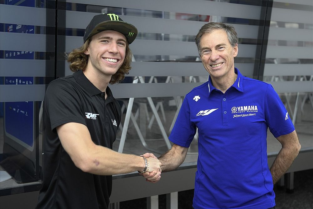 Darryn Binder, RNF Racing con Lin Jarvis Director general de Yamaha Motor Racing