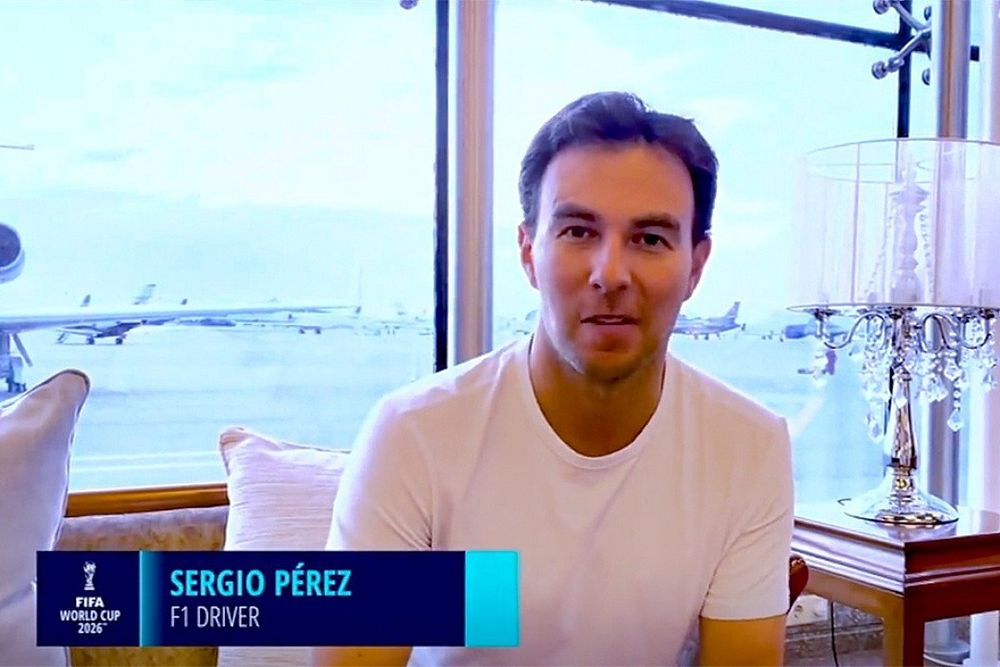 Sergio Pérez, embajador de México para la Copa del Mundo de la FIFA