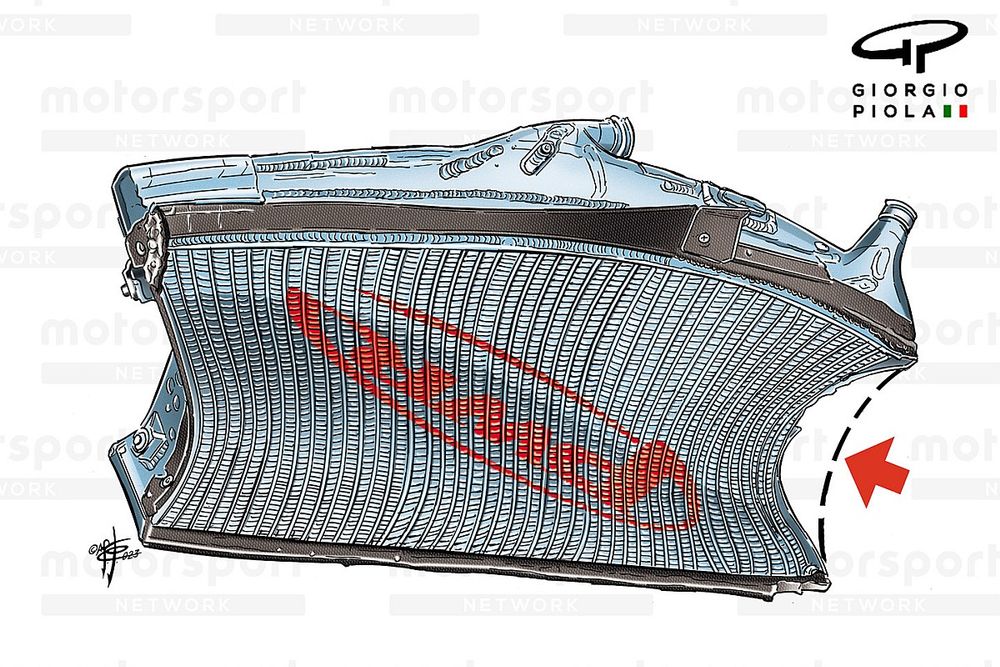 F1 | Red Bull: radiatori sagomati per l'aerodinamica delle pance