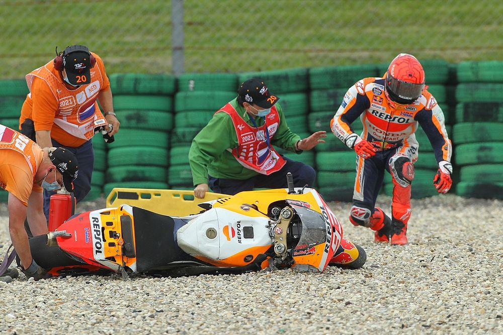 Marc Marquez, Repsol Honda Team crash