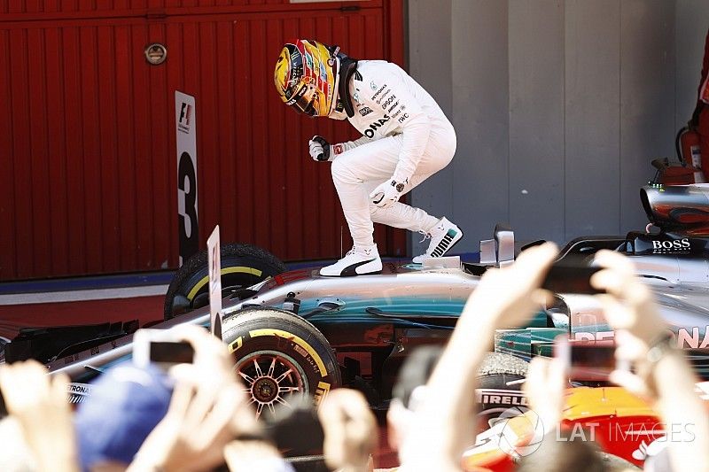 Ganador de la carrera Lewis Hamilton, Mercedes AMG F1 W08