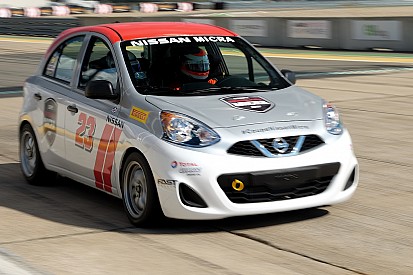 Track testing the Nissan Micra Cup car