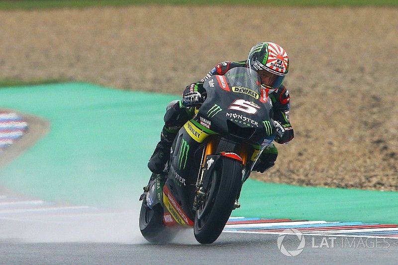 Brno MotoGP: Zarco leads Marquez in wet opening practice