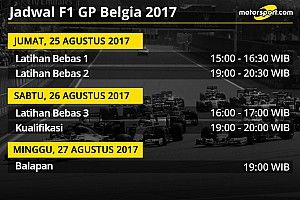 Jadwal lengkap F1 GP Belgia 2017