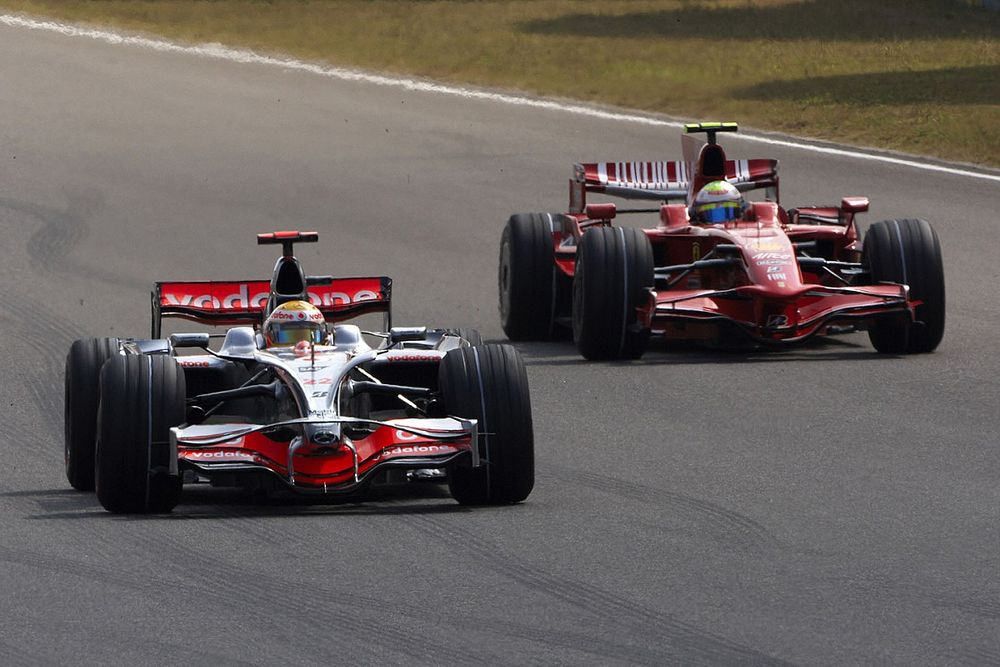 Lewis Hamilton, McLaren MP4-23 Mercedes, Felipe Massa, Ferrari F2008