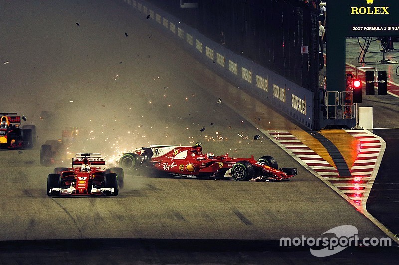 Alami insiden selepas start, Verstappen salahkan Vettel