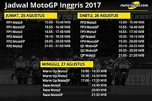 Jadwal lengkap MotoGP Inggris 2017