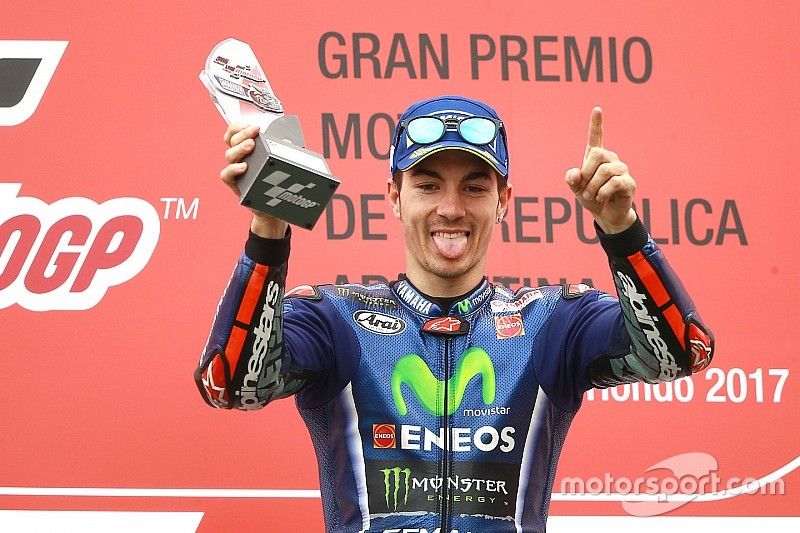 Podium : le vainqueur Maverick Viñales, Yamaha Factory Racing