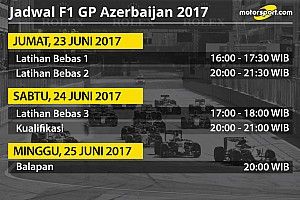 Jadwal lengkap F1 GP Azerbaijan 2017