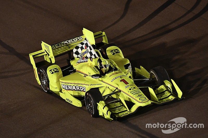 Il vincitore della gara Simon Pagenaud, Team Penske Chevrolet