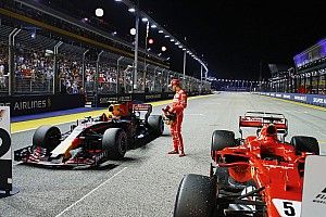 Videón, ahogy Vettel kiszúrja a Ferrari elemet a Red Bullon