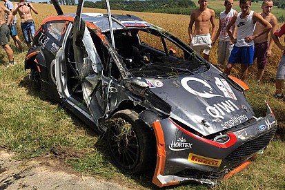 Буфье вышел в лидеры польского этапа ERC, Лукьянюк перевернулся