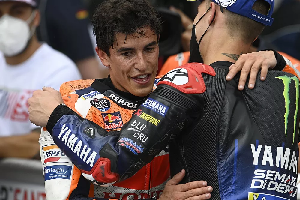 Ganador Marc Márquez, Repsol Honda Team, tercero Fabio Quartararo, Yamaha Factory Racing