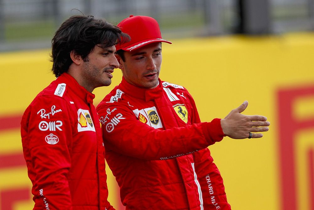 Carlos Sainz Jr., Ferrari and Charles Leclerc, Ferrari