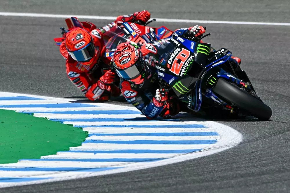 Quartararo "feliz" a pesar de su caída en la sprint en Jerez